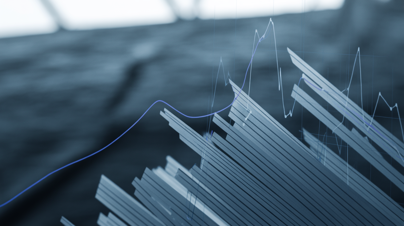 Photo: Detailed market graphs highlighting various trading metrics.