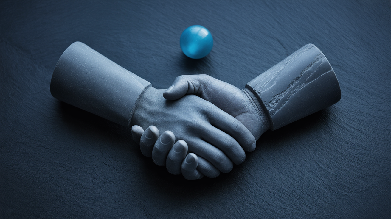 Photo: Business partnership representing trust in verified trading platform operations