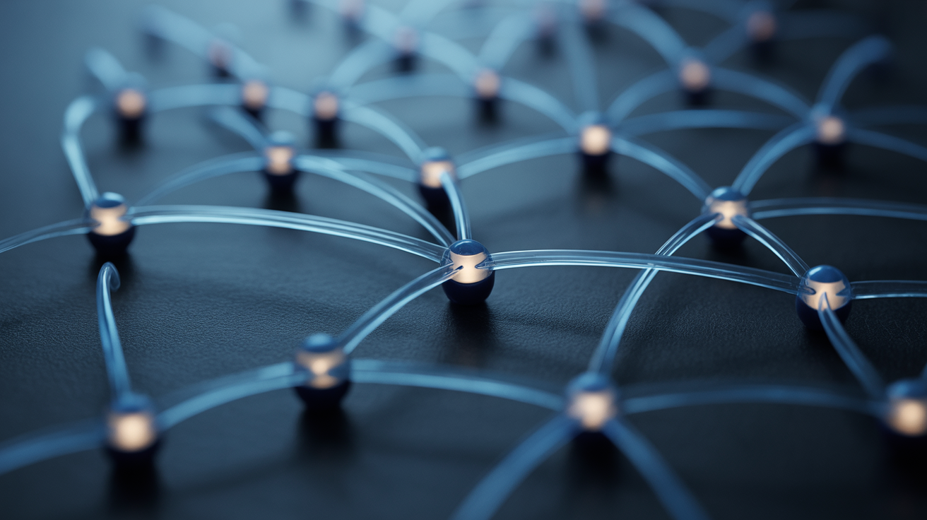 Photo: Digital network visualization illustrating payment settlement pathways in modern prop trading platforms